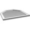 Ekena Millwork Octagonal Top Surface Mount PVC Gable Vent w/ 2"W x 1-1/2"P Brickmould Frame, 28"W x 26"H GVPOT28X2602SF - alternate 3